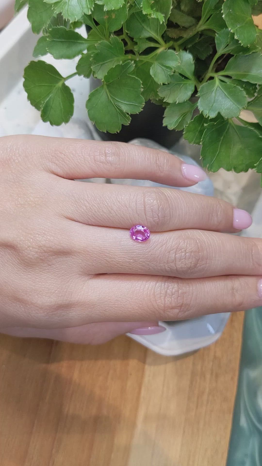 1.16 Ct. Pink Sapphire from Ceylon (Sri Lanka) Size Video