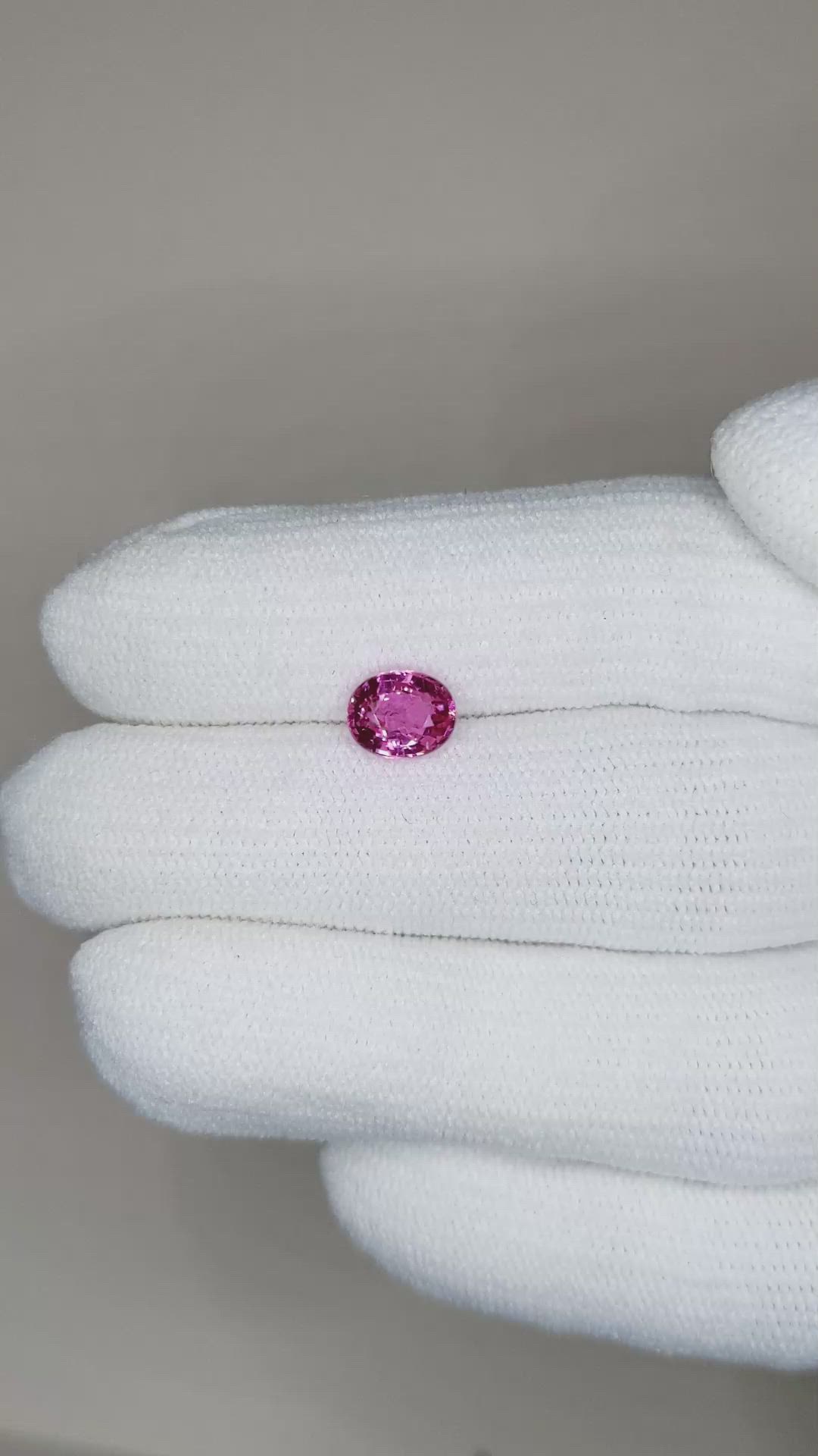 1.31 Ct. Pink Sapphire from Ceylon (Sri Lanka) Size Video