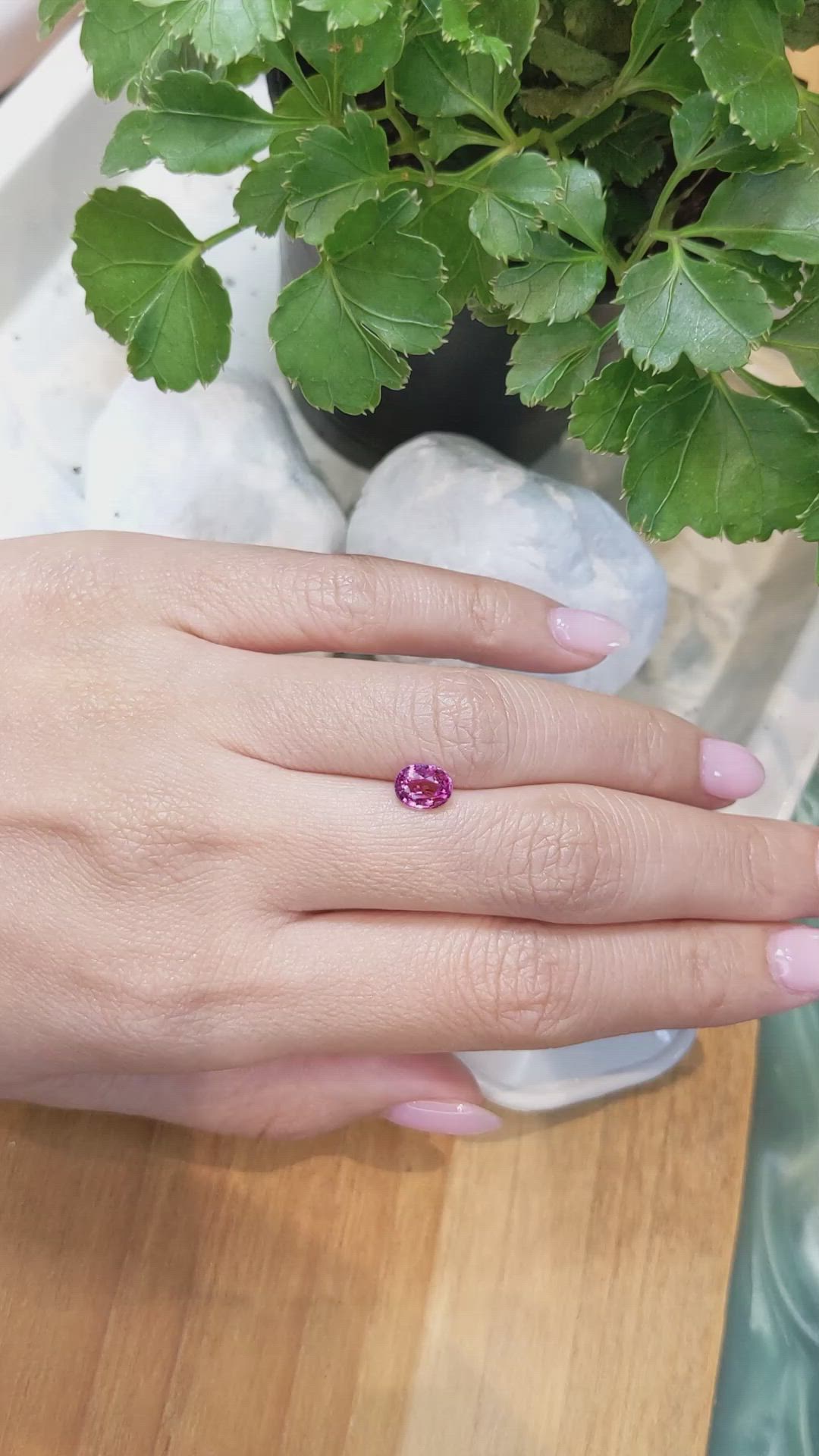 1.31 Ct. Pink Sapphire from Ceylon (Sri Lanka) Size Video