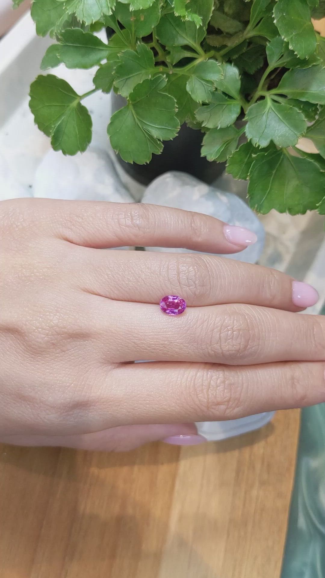 1.32 Ct. Pink Sapphire from Ceylon (Sri Lanka) Size Video