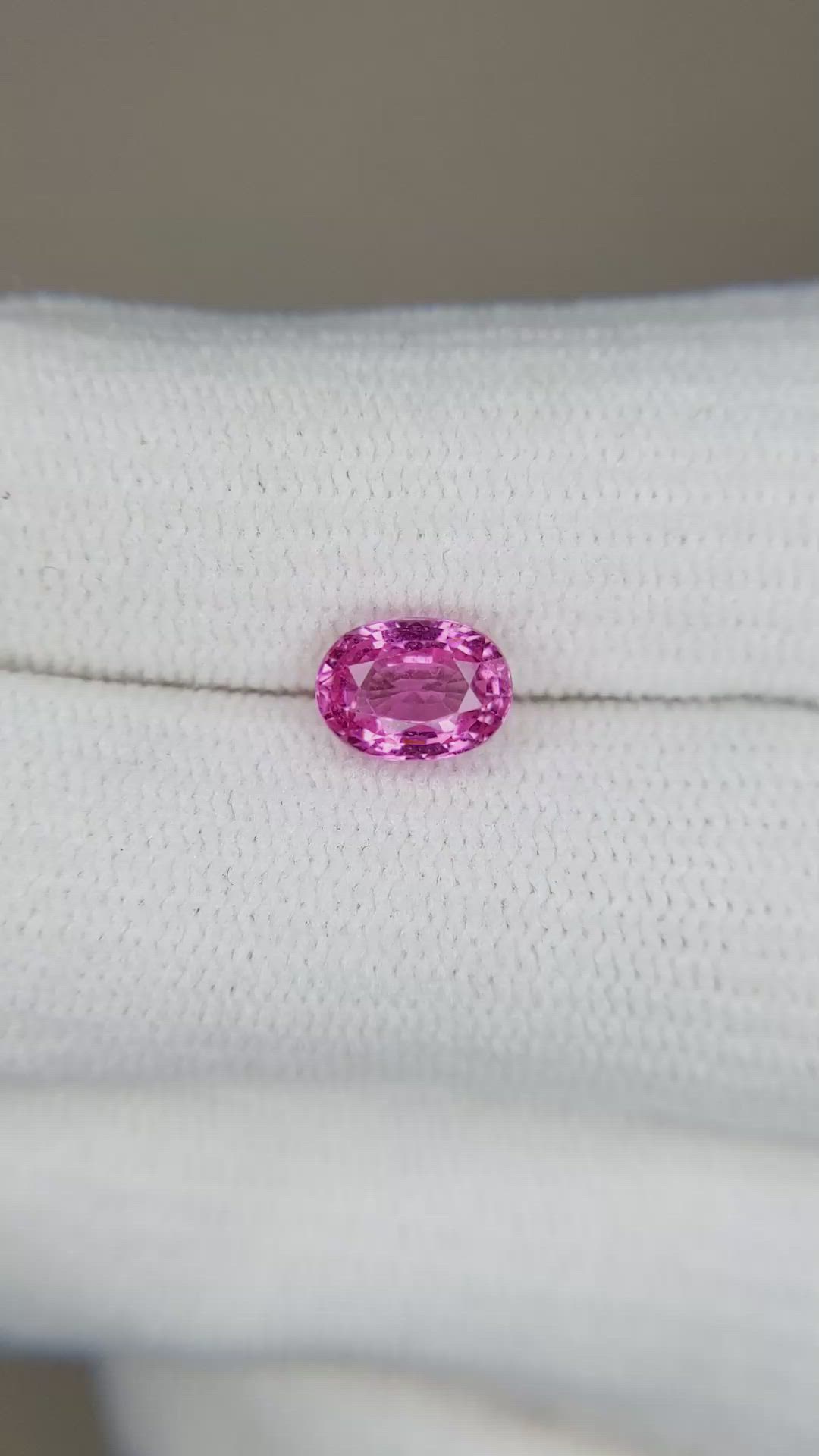1.32 Ct. Pink Sapphire from Ceylon (Sri Lanka) Size Video