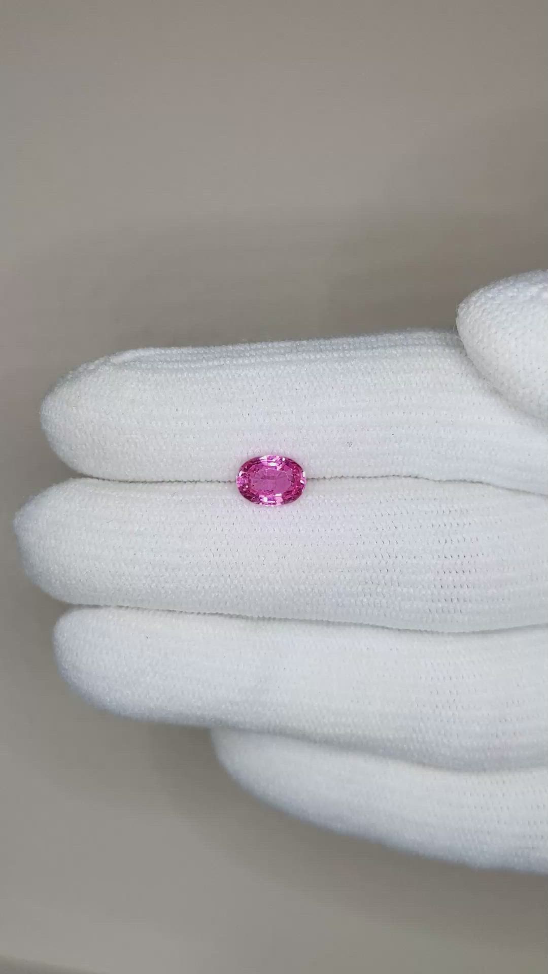 1.32 Ct. Pink Sapphire from Ceylon (Sri Lanka) Size Video