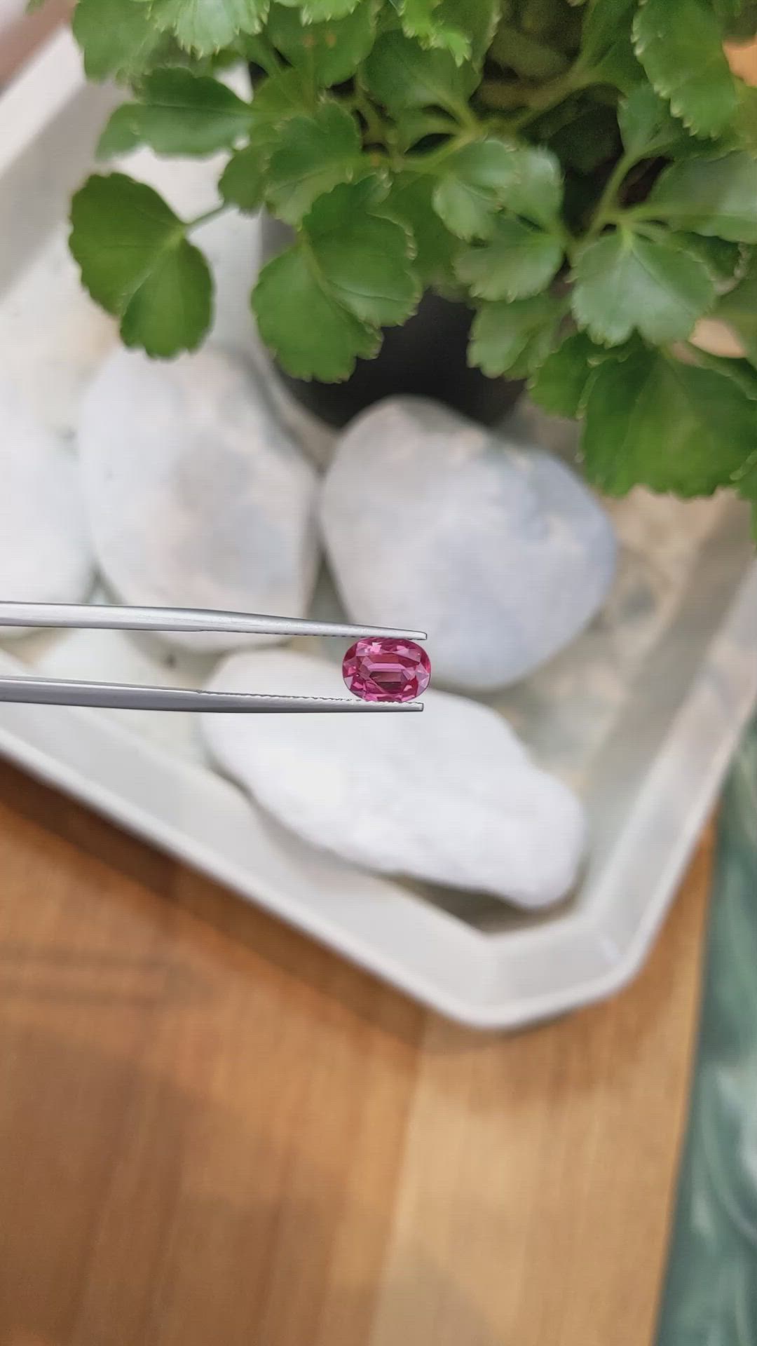 1.34 Ct. Reddish Pink Sapphire from Ceylon (Sri Lanka) Size Video