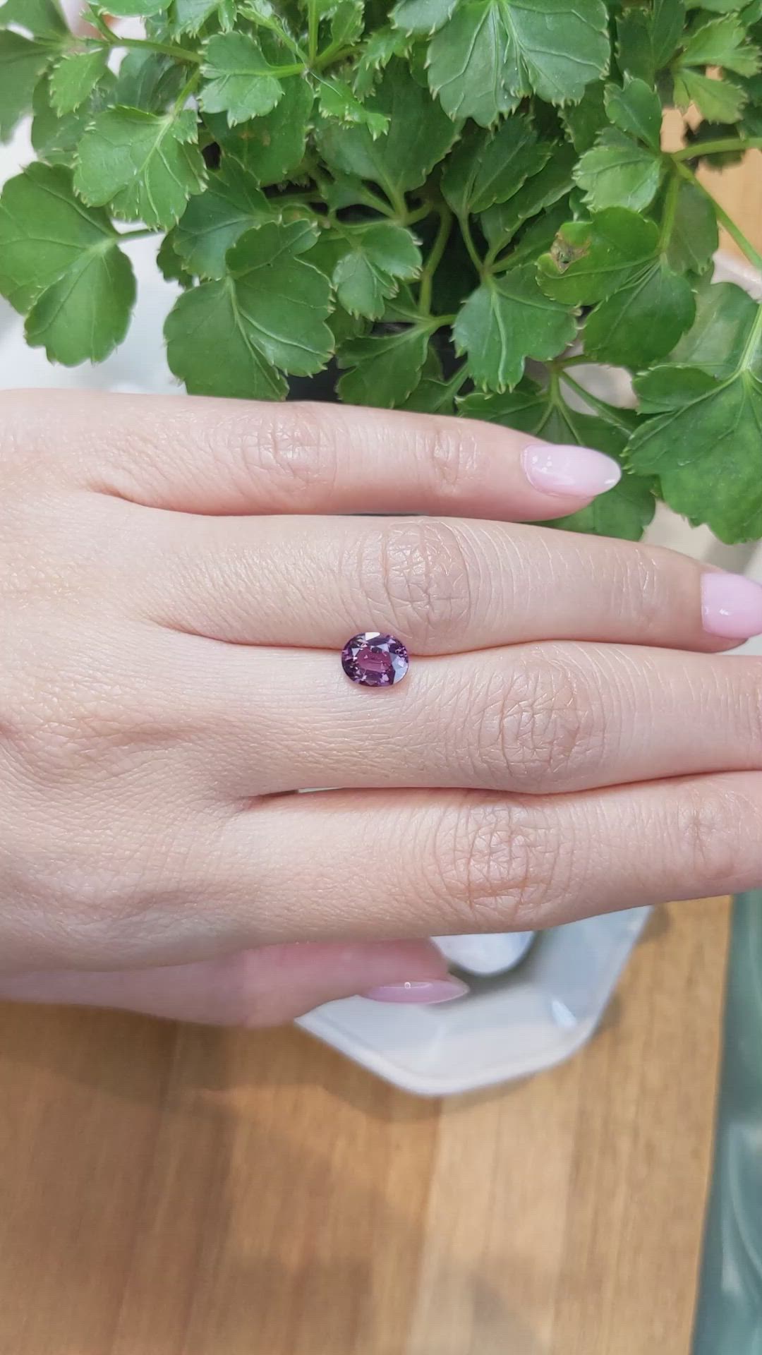 1.48 Ct. Pinkish Purple Sapphire from Ceylon (Sri Lanka) Size Video