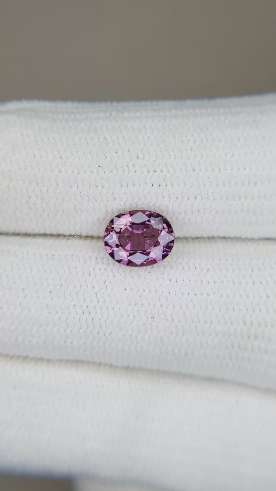 1.48 Ct. Pinkish Purple Sapphire from Ceylon (Sri Lanka) Size Video