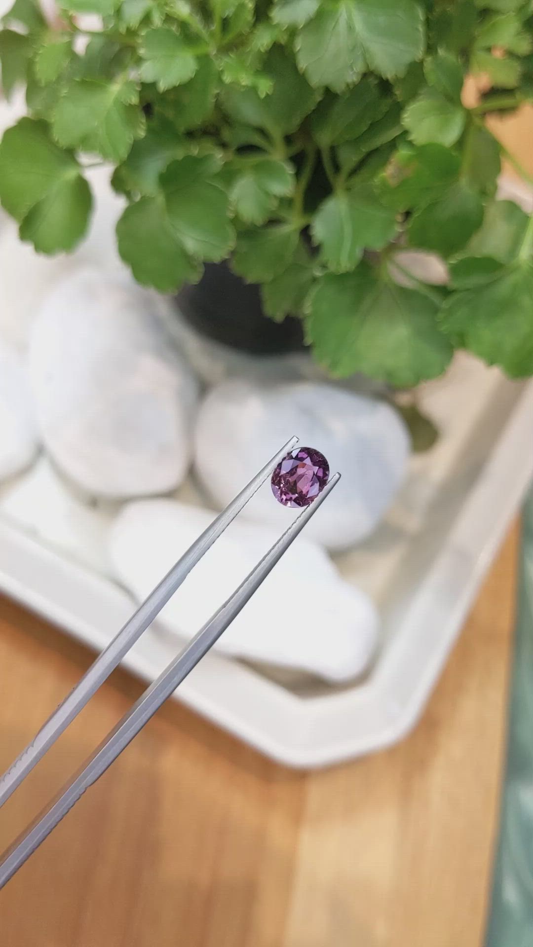 1.48 Ct. Pinkish Purple Sapphire from Ceylon (Sri Lanka) Size Video