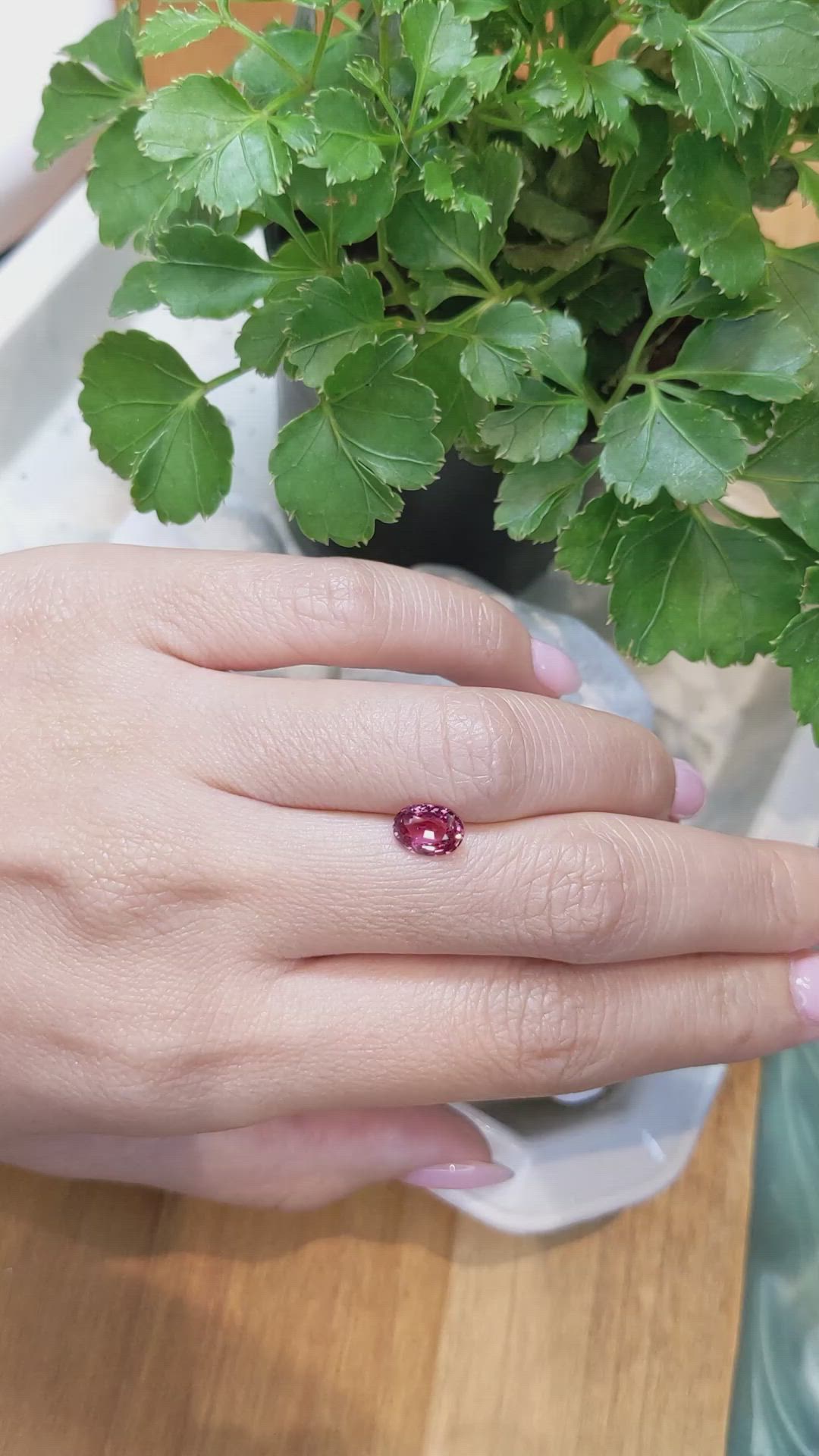 1.50 Ct. Reddish Pink Sapphire from Ceylon (Sri Lanka) Size Video