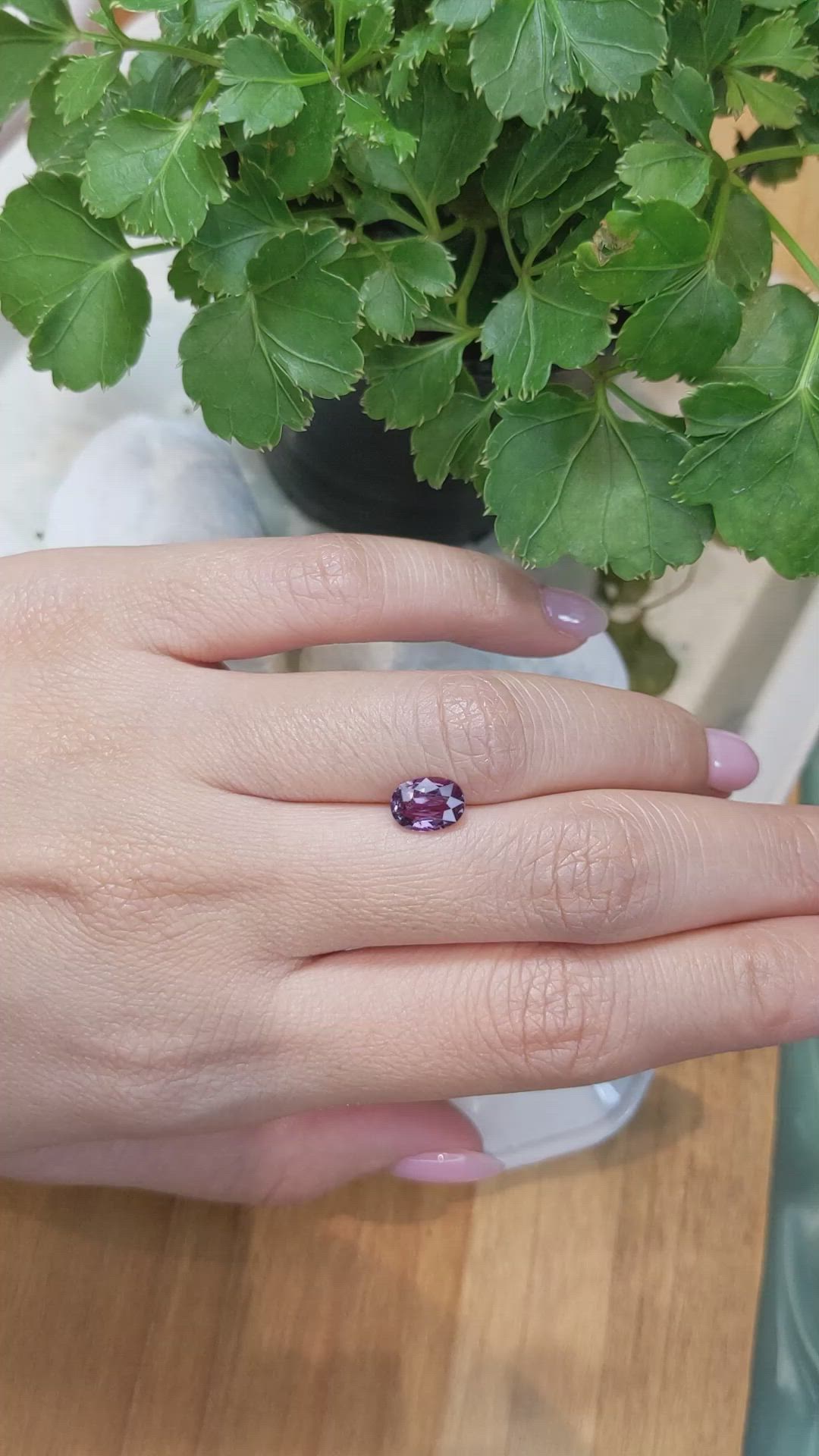 1.58 Ct. Purple Sapphire from Ceylon (Sri Lanka) Size Video