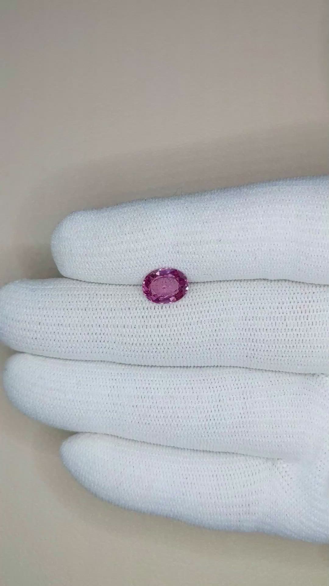 2.02 Ct. Purplish Pink Sapphire from Ceylon (Sri Lanka) Size Video