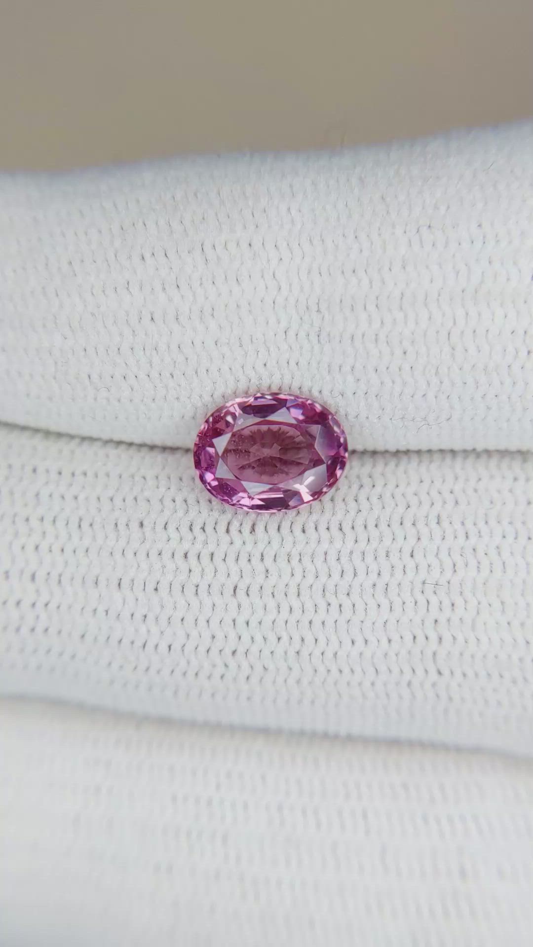 2.02 Ct. Purplish Pink Sapphire from Ceylon (Sri Lanka) Size Video
