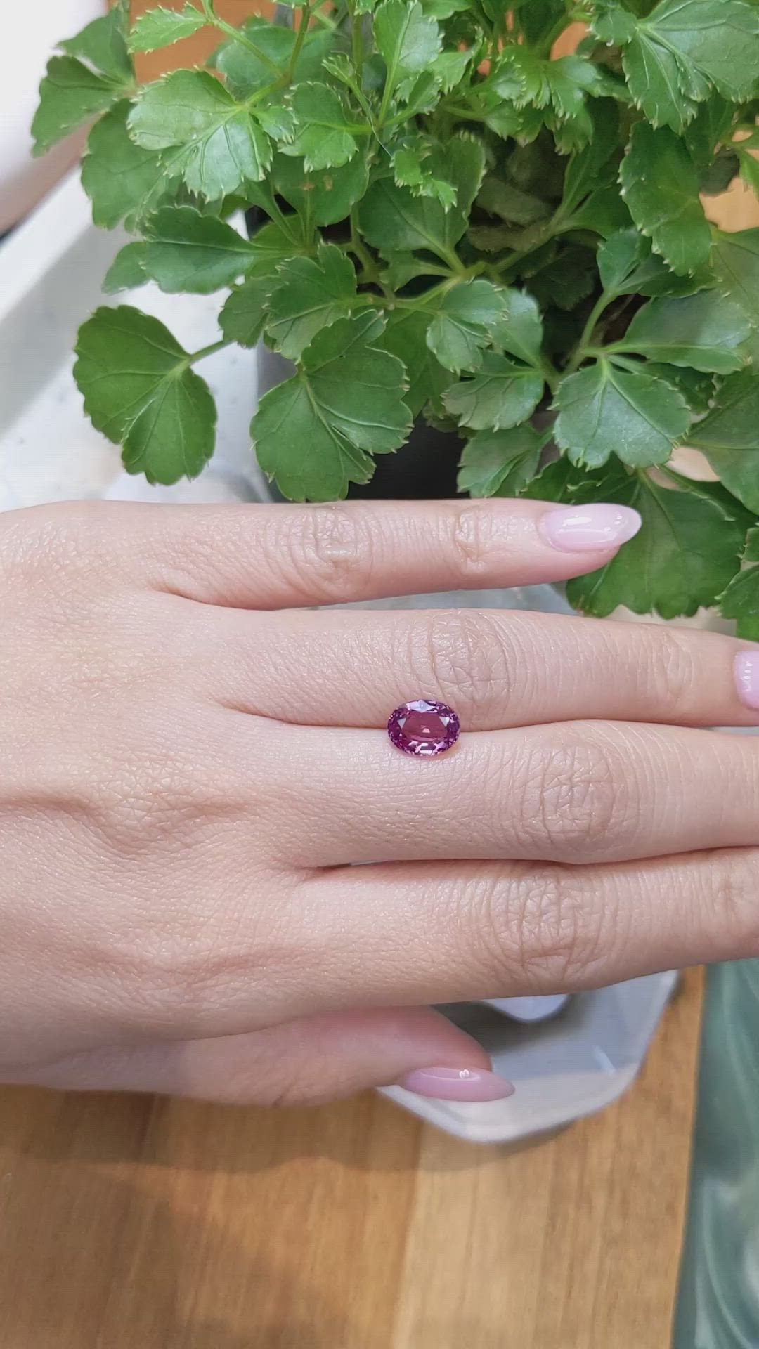 2.02 Ct. Purplish Pink Sapphire from Ceylon (Sri Lanka) Size Video
