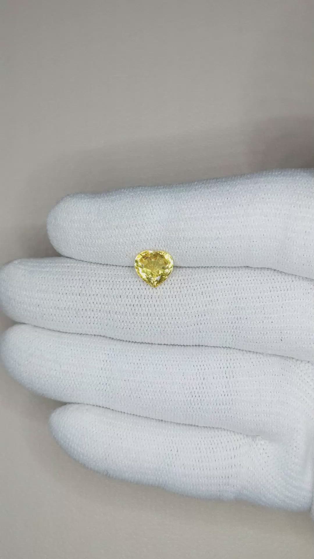 1.70 Ct. Yellow Sapphire from Ceylon (Sri Lanka) Size Video