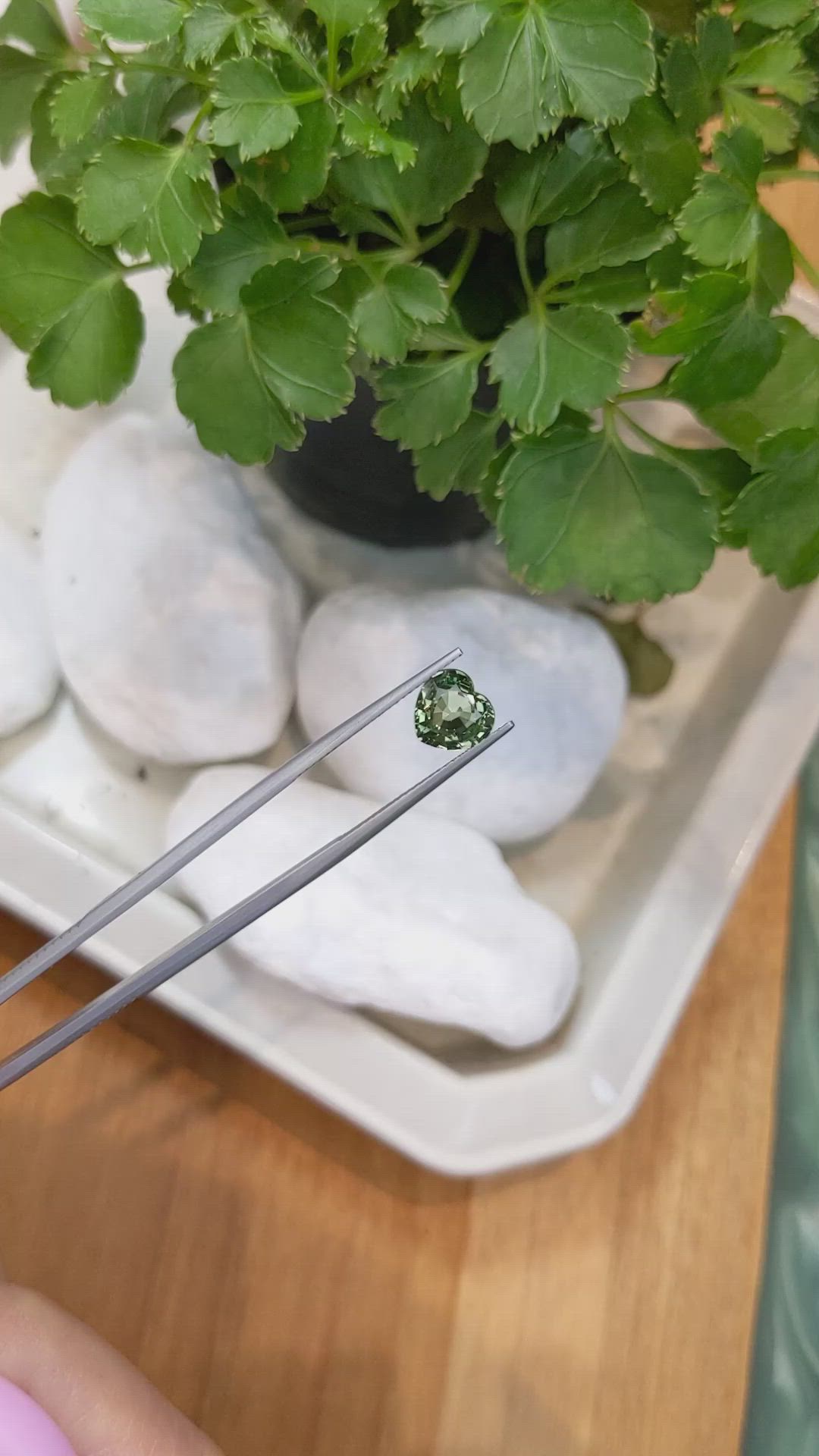 2.11 Ct. Green Sapphire from Ceylon (Sri Lanka) Size Video