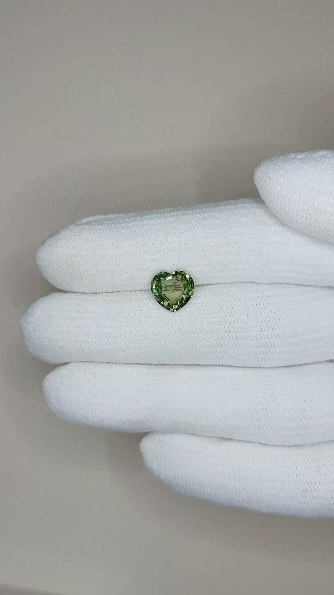 2.11 Ct. Green Sapphire from Ceylon (Sri Lanka) Size Video