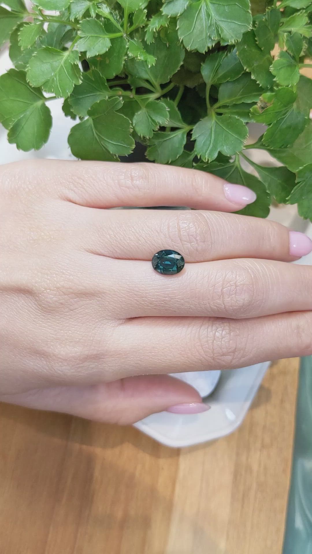 3.12 Ct. Bluish Green Sapphire from Ceylon (Sri Lanka) Size Video