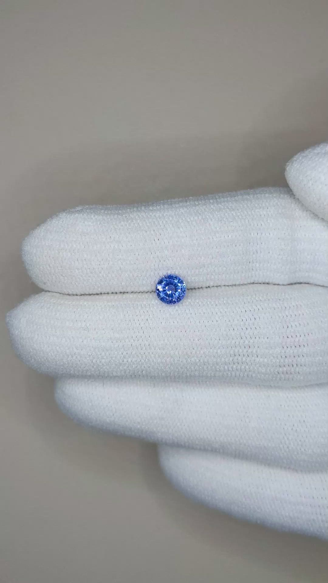0.61 Ct. Blue Sapphire from Ceylon (Sri Lanka) Size Video