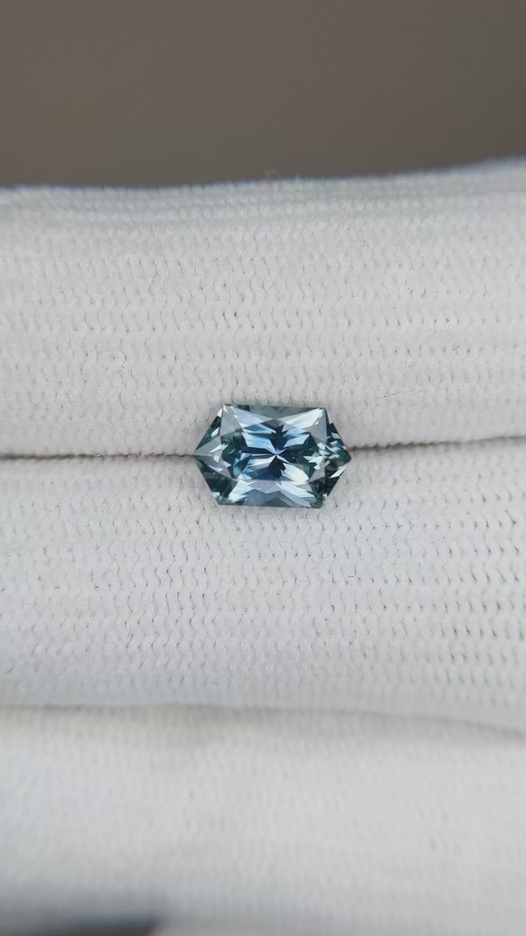 1.36 Ct. Greyish Blue Sapphire from Montana Size Video