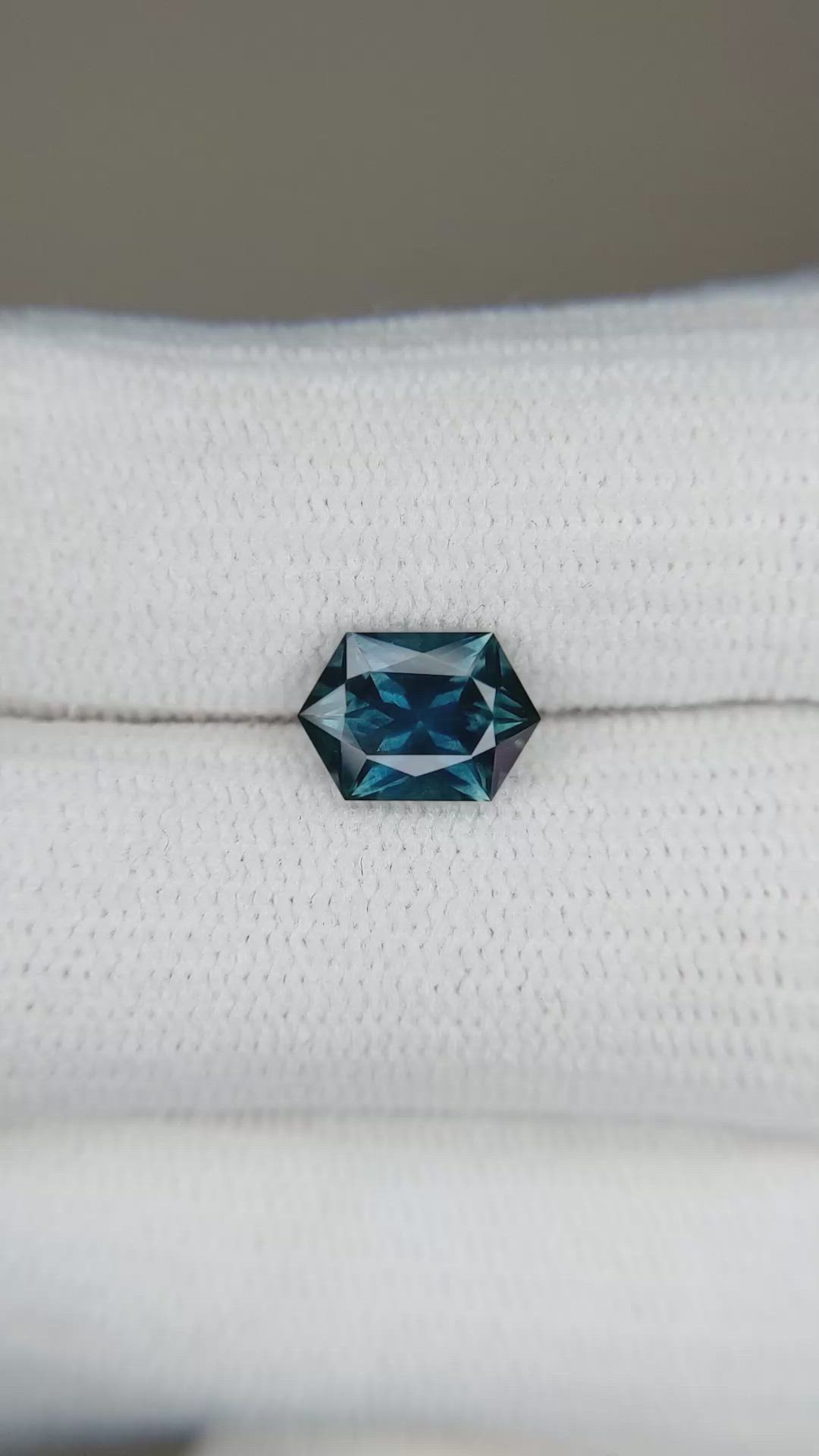 1.58 Ct. Greenish Blue Sapphire from Montana Size Video