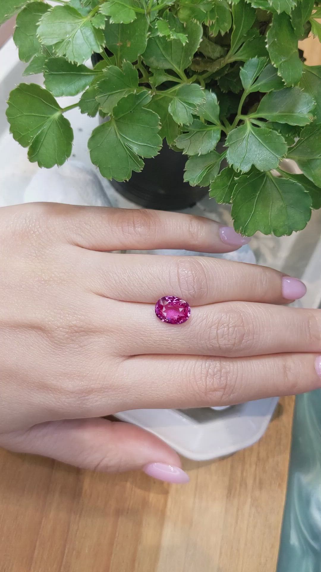 4.08 Ct. Pink Sapphire from Ceylon (Sri Lanka) Size Video