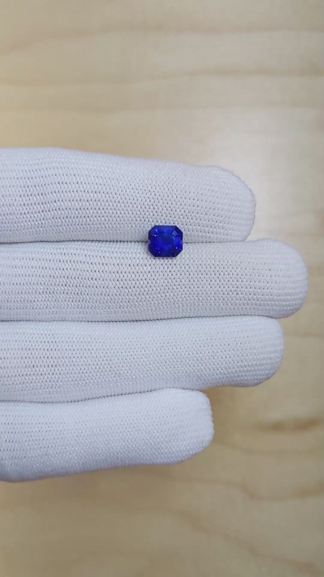 1.85 Ct. Blue Sapphire from Ceylon (Sri Lanka) Size Video