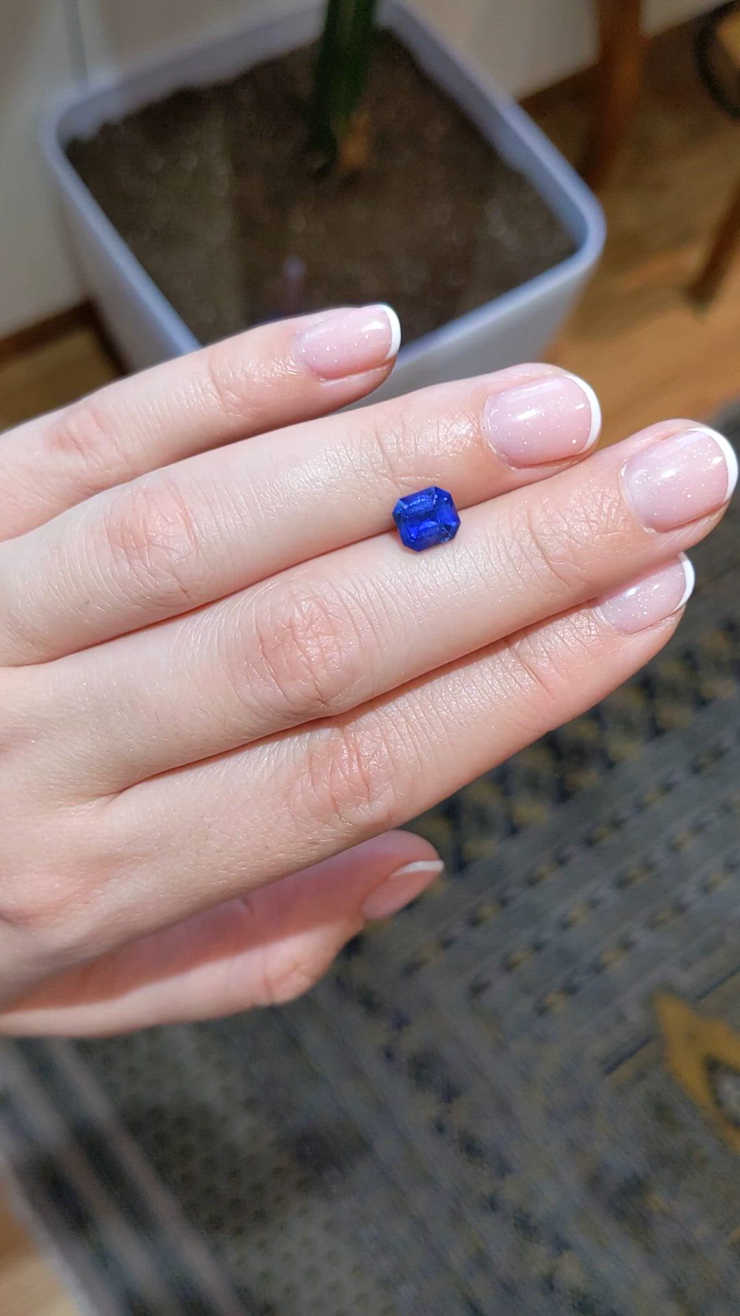1.85 Ct. Blue Sapphire from Ceylon (Sri Lanka) Size Video