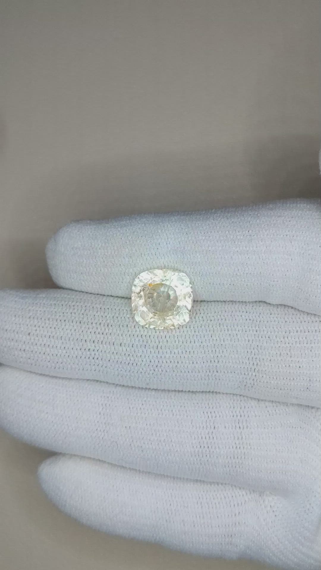 6.50 Ct. Yellow Sapphire from Ceylon (Sri Lanka) Size Video