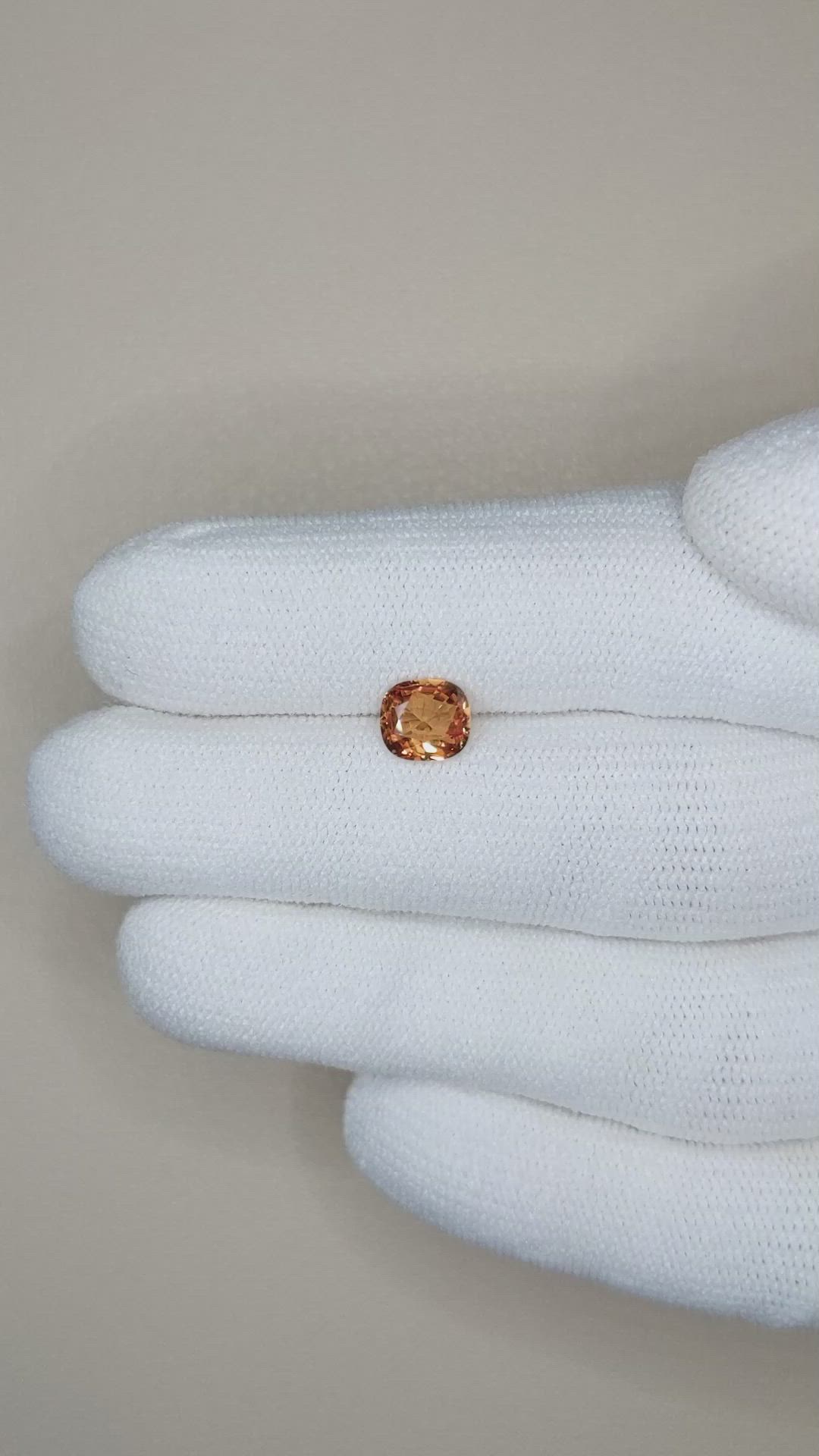 0.95 Ct. Orangish Brown Sapphire from Ceylon (Sri Lanka) Size Video