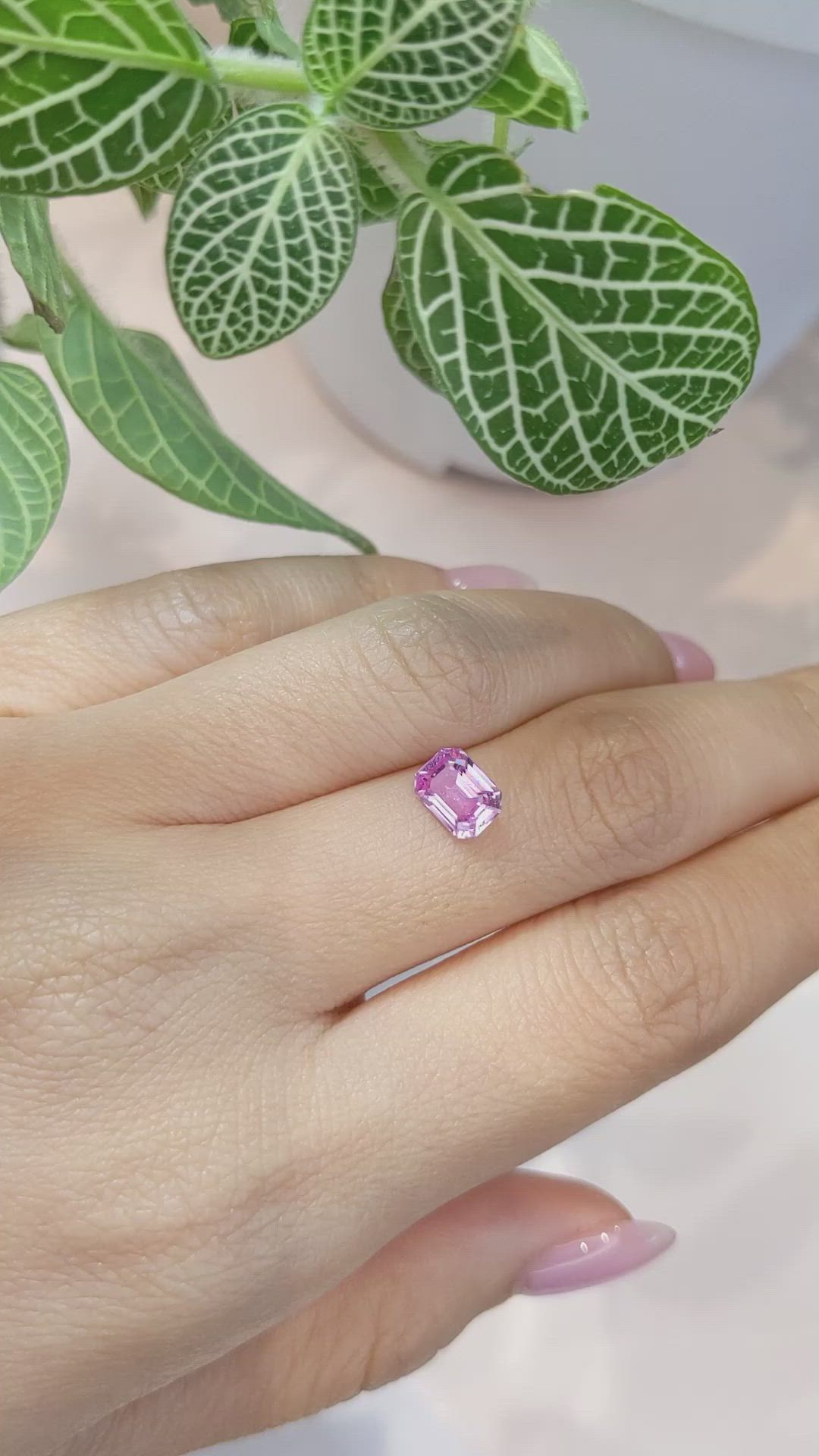 1.33 Ct. Pink Sapphire from Ceylon (Sri Lanka) Size Video