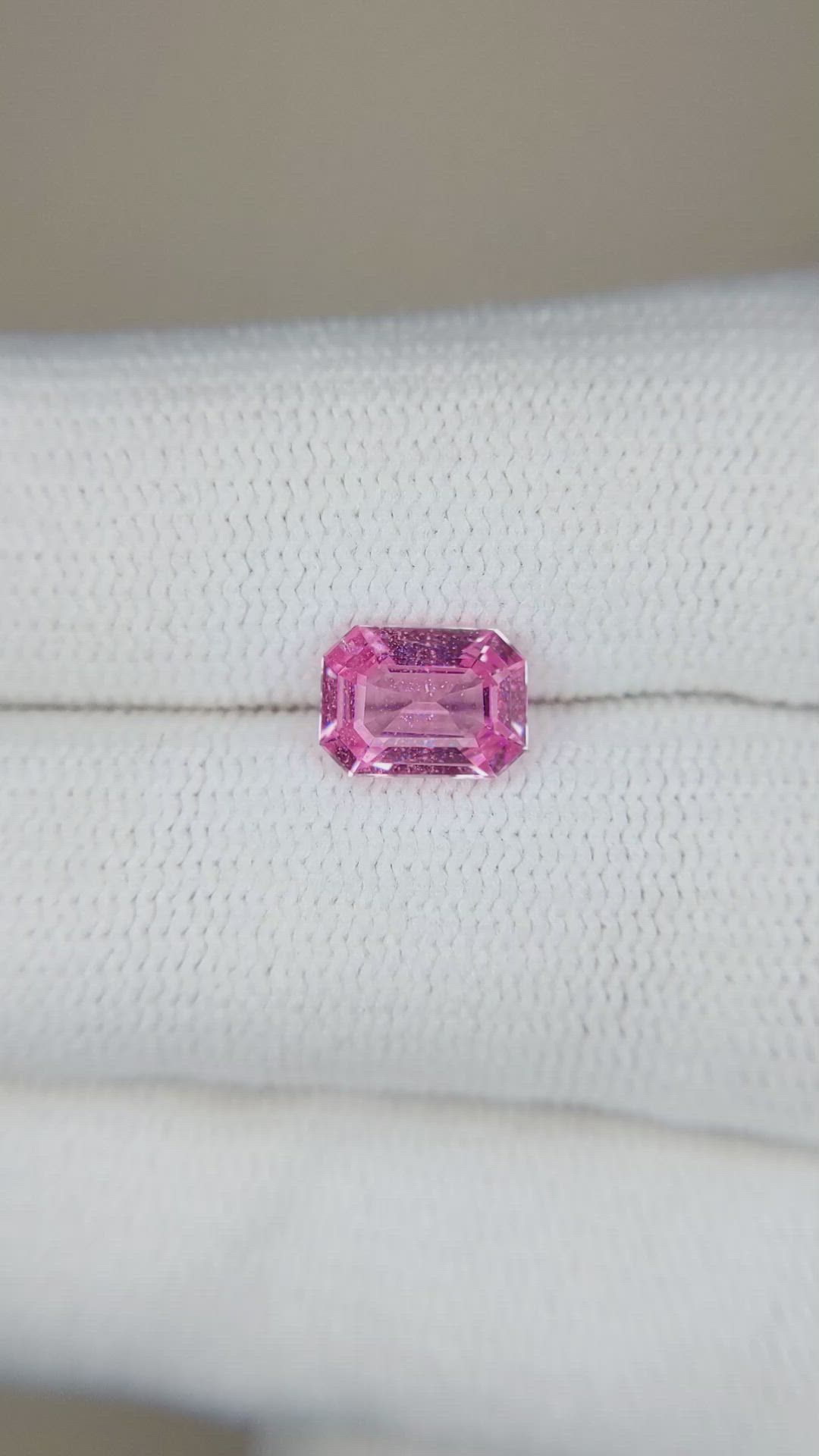 1.33 Ct. Pink Sapphire from Ceylon (Sri Lanka) Size Video