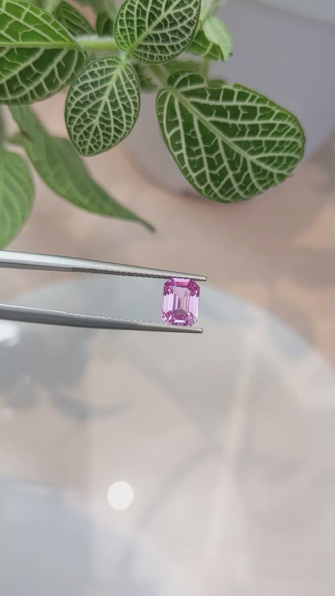 1.33 Ct. Pink Sapphire from Ceylon (Sri Lanka) Size Video