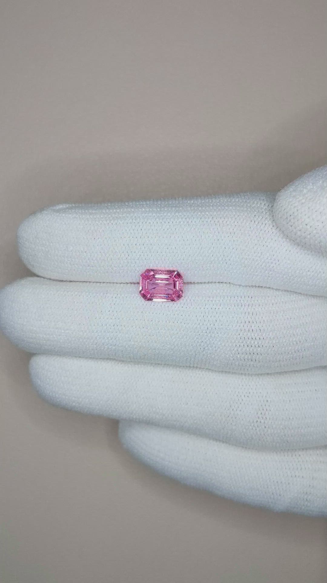 1.33 Ct. Pink Sapphire from Ceylon (Sri Lanka) Size Video