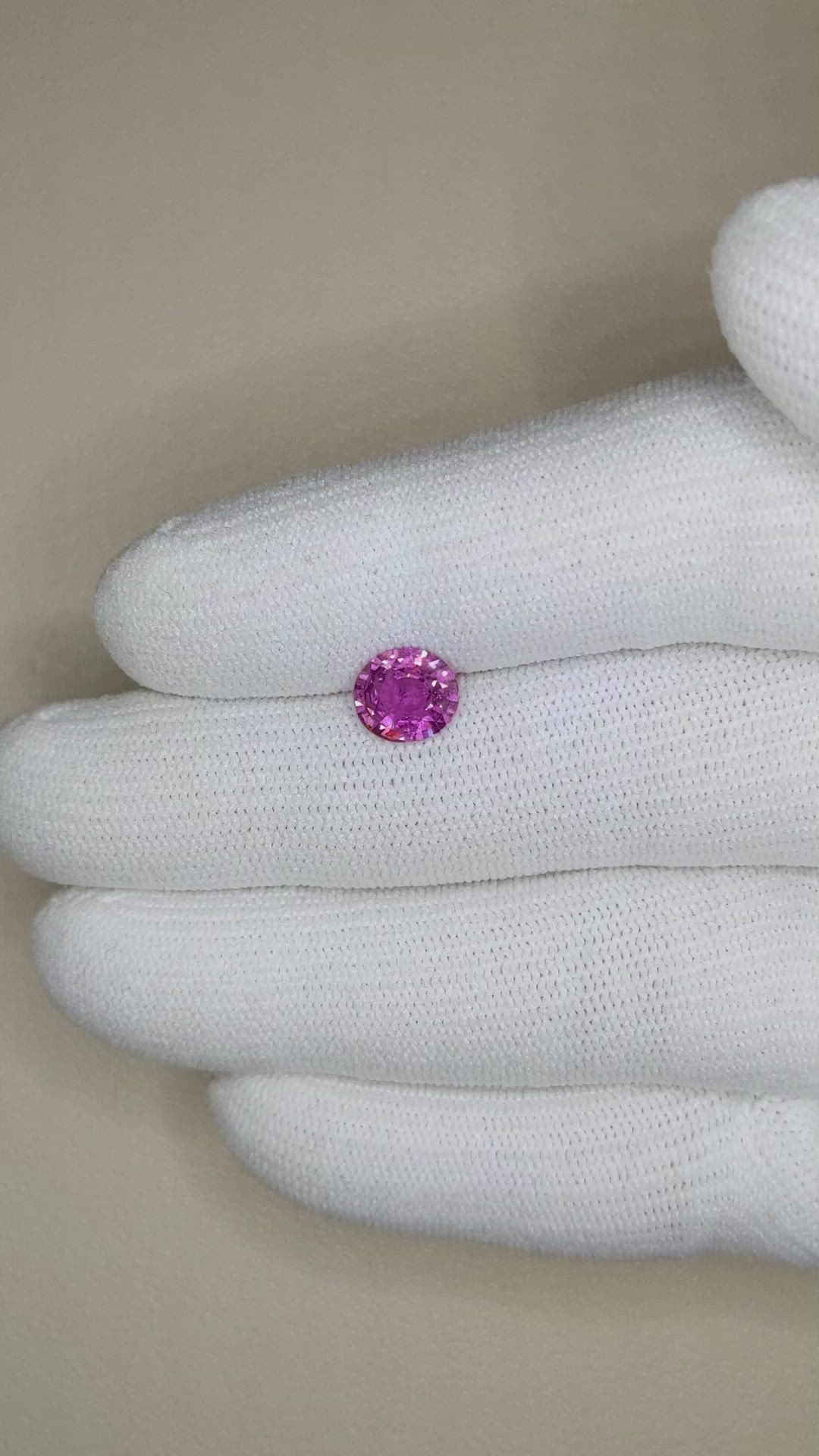 1.58 Ct. Pinkish Purple Sapphire from Ceylon (Sri Lanka) Size Video