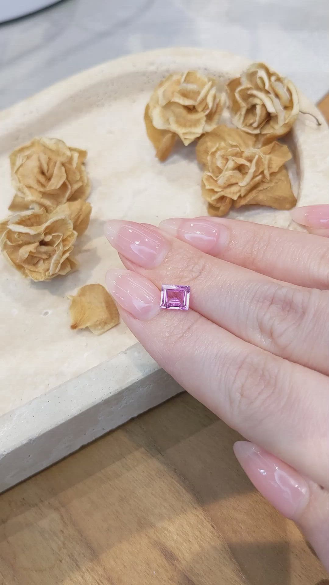 1.21 Ct. Pink Sapphire from Ceylon (Sri Lanka) Size Video