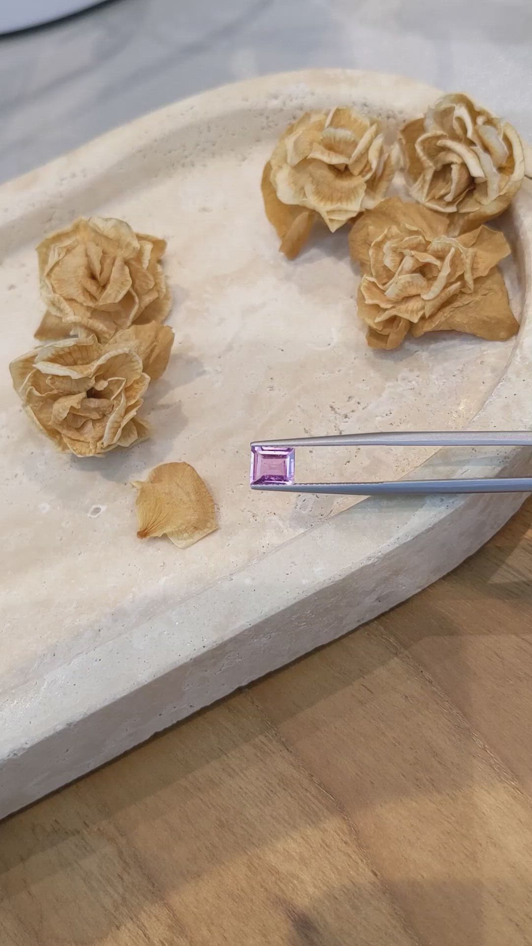 1.21 Ct. Pink Sapphire from Ceylon (Sri Lanka) Size Video