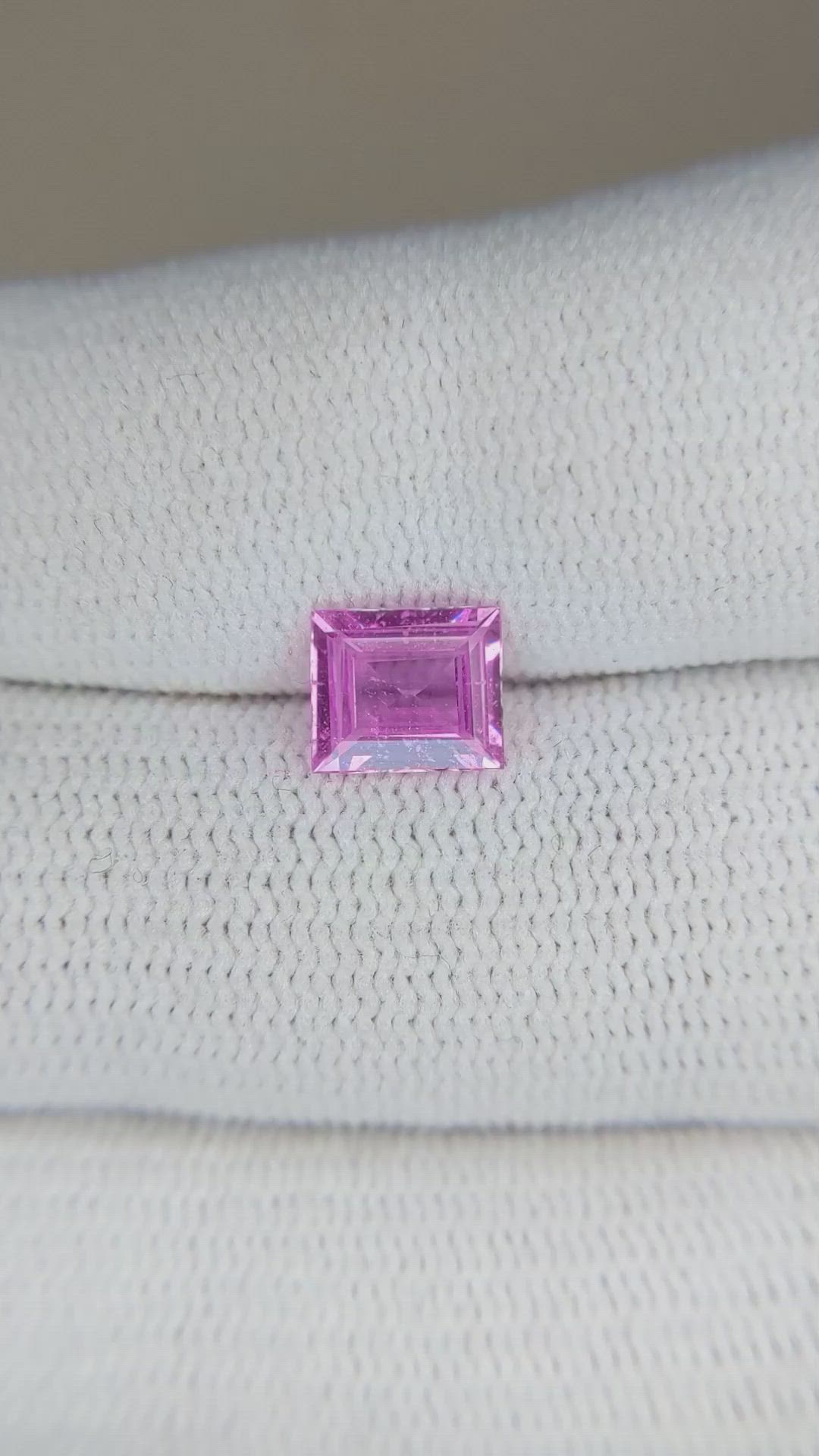 1.21 Ct. Pink Sapphire from Ceylon (Sri Lanka) Size Video