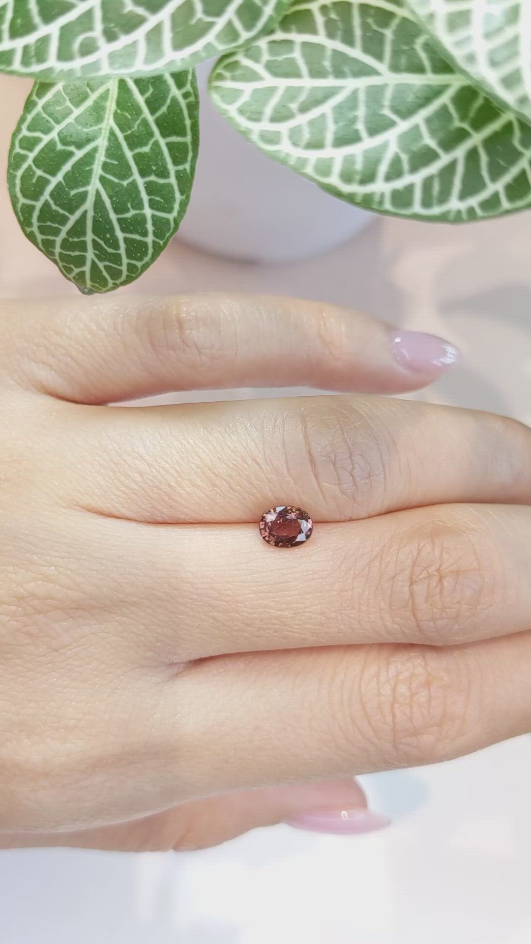 0.99 Ct. Reddish Orange Sapphire from Ceylon (Sri Lanka) Size Video