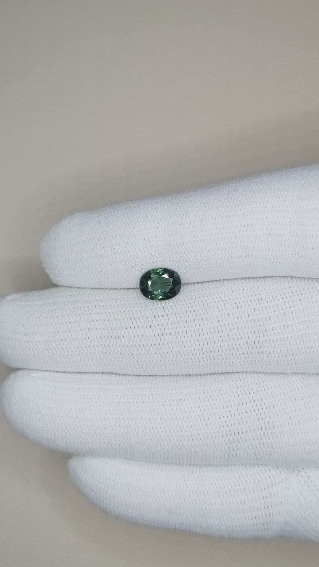 1.40 Ct. Bluish Green Sapphire from Ceylon (Sri Lanka) Size Video
