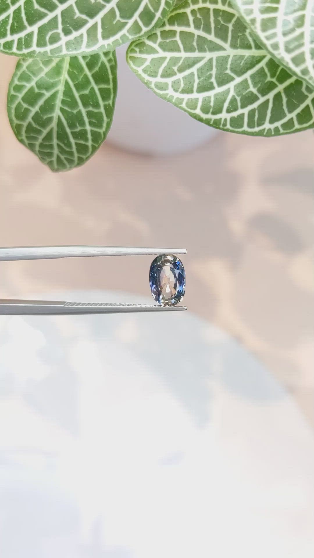 2.22 Ct. Bi Color Sapphire from Ceylon (Sri Lanka) Size Video