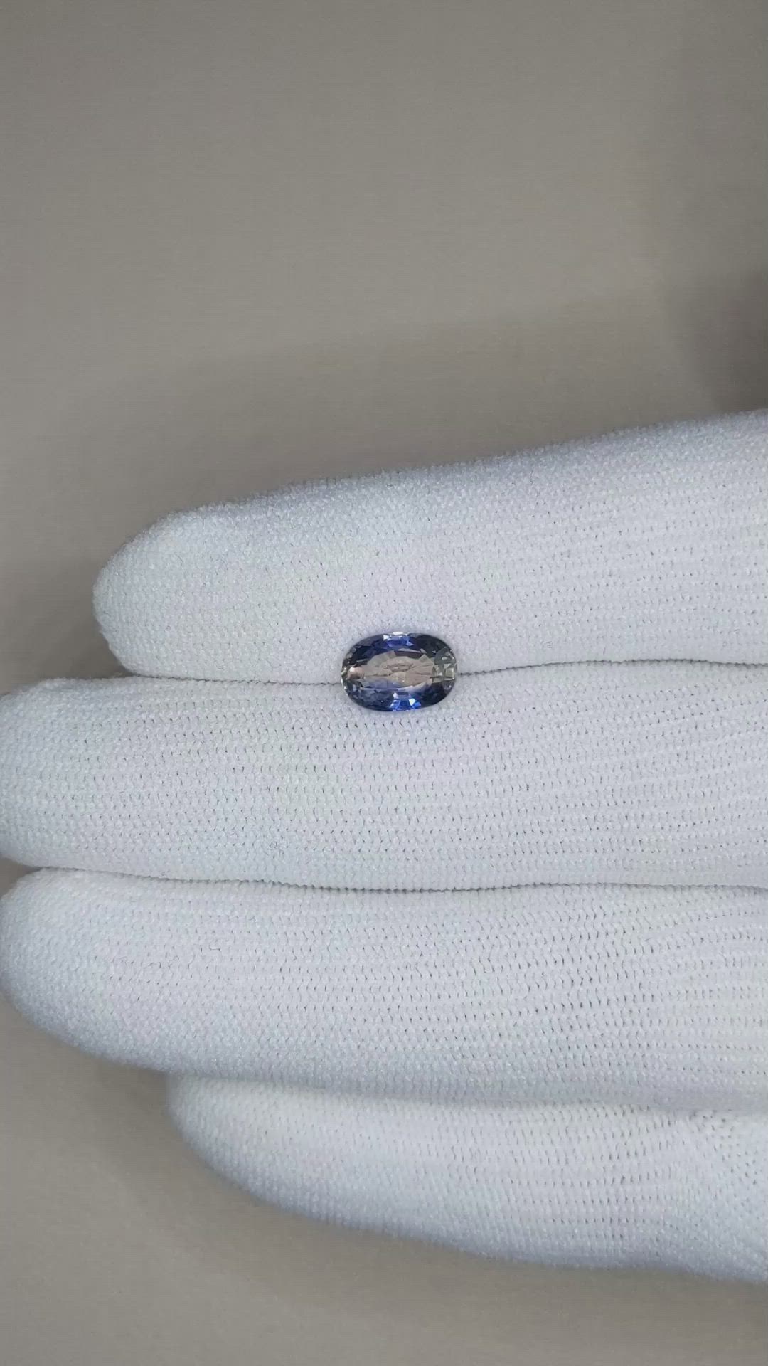 2.22 Ct. Bi Color Sapphire from Ceylon (Sri Lanka) Size Video
