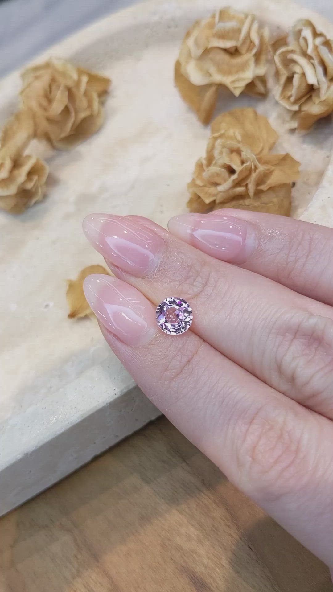 1.71 Ct. Pink Sapphire from Ceylon (Sri Lanka) Size Video