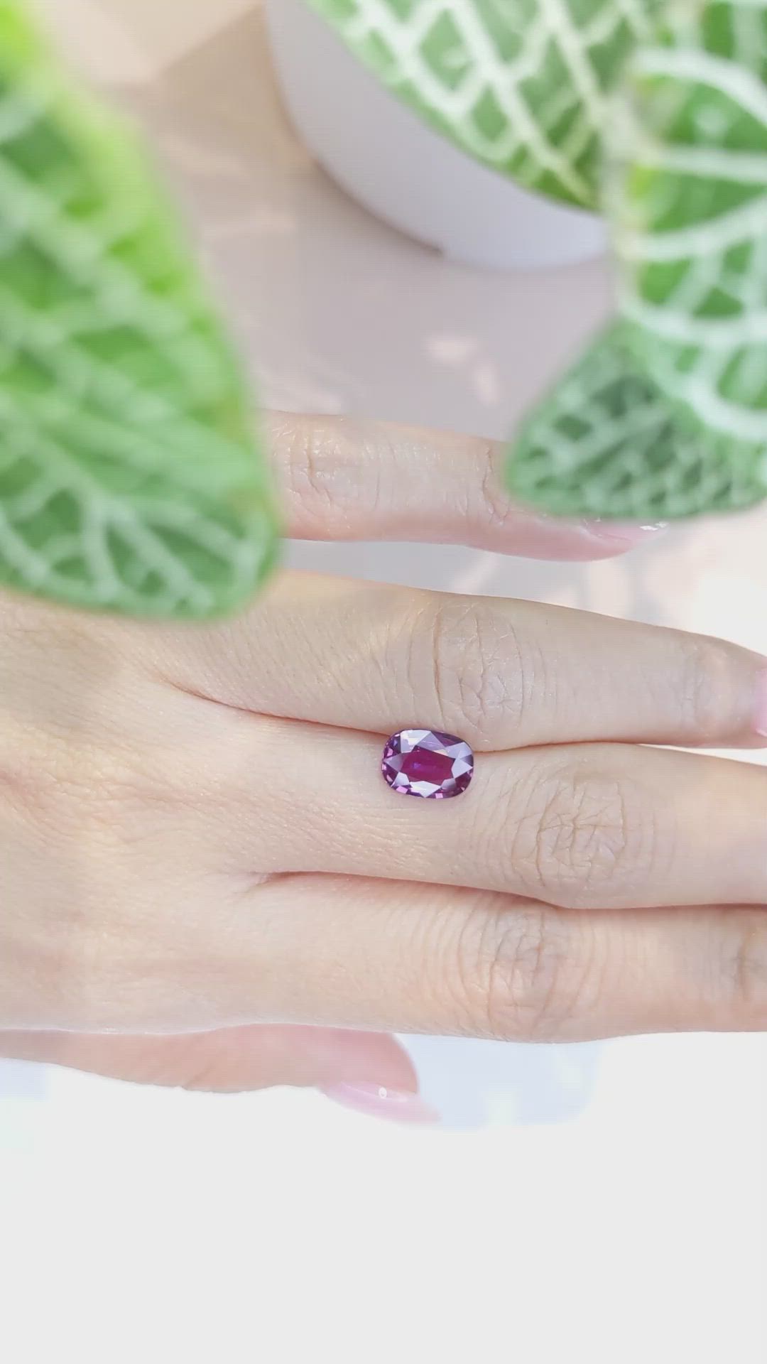 1.97 Ct. Purplish Pink Sapphire from Ceylon (Sri Lanka) Size Video