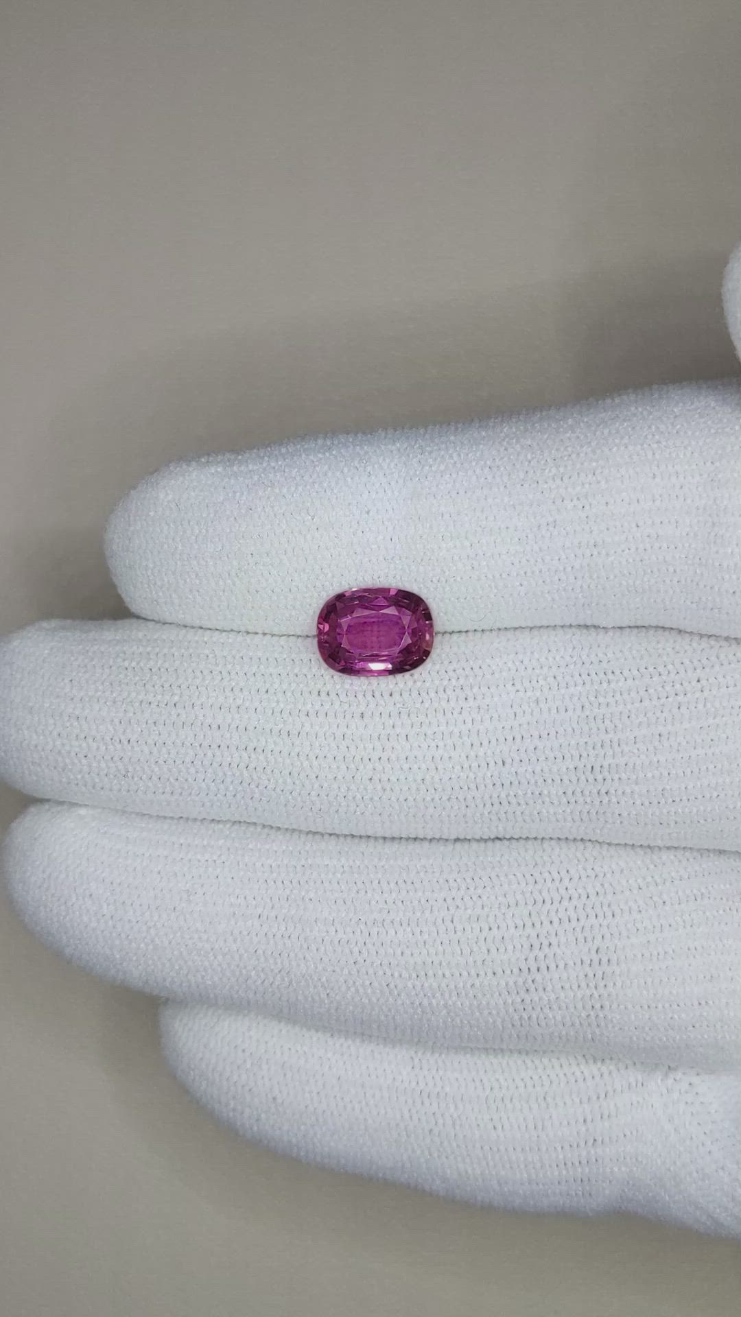 1.97 Ct. Purplish Pink Sapphire from Ceylon (Sri Lanka) Size Video