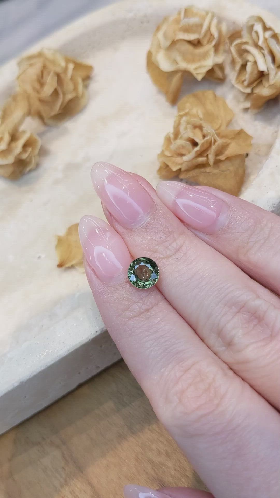 1.88 Ct. Green Sapphire from Ceylon (Sri Lanka) Size Video