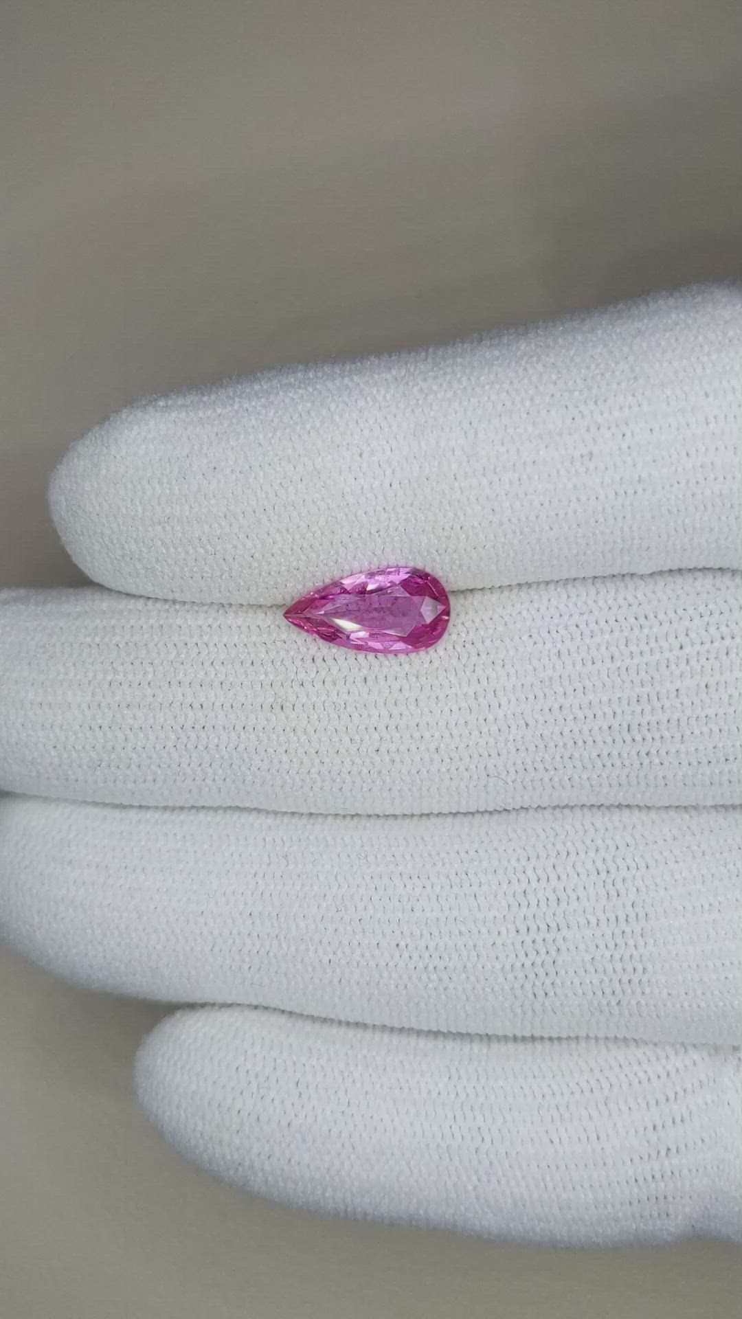 1.49 Ct. Pink Sapphire from Ceylon (Sri Lanka) Size Video
