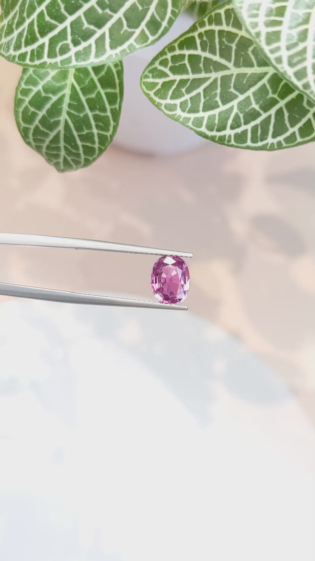 2.16 Ct. Reddish Pink Sapphire from Ceylon (Sri Lanka) Size Video