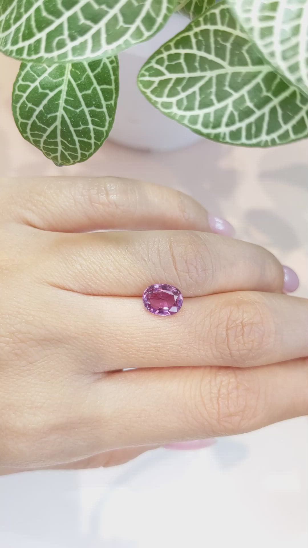 2.16 Ct. Reddish Pink Sapphire from Ceylon (Sri Lanka) Size Video