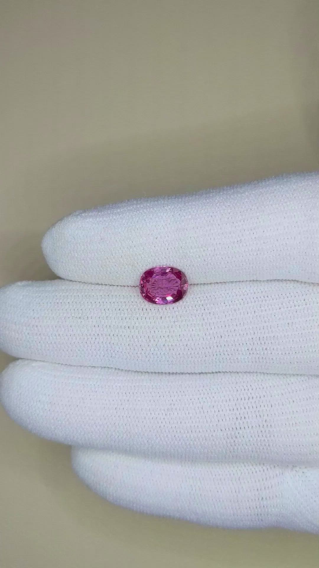 2.16 Ct. Reddish Pink Sapphire from Ceylon (Sri Lanka) Size Video