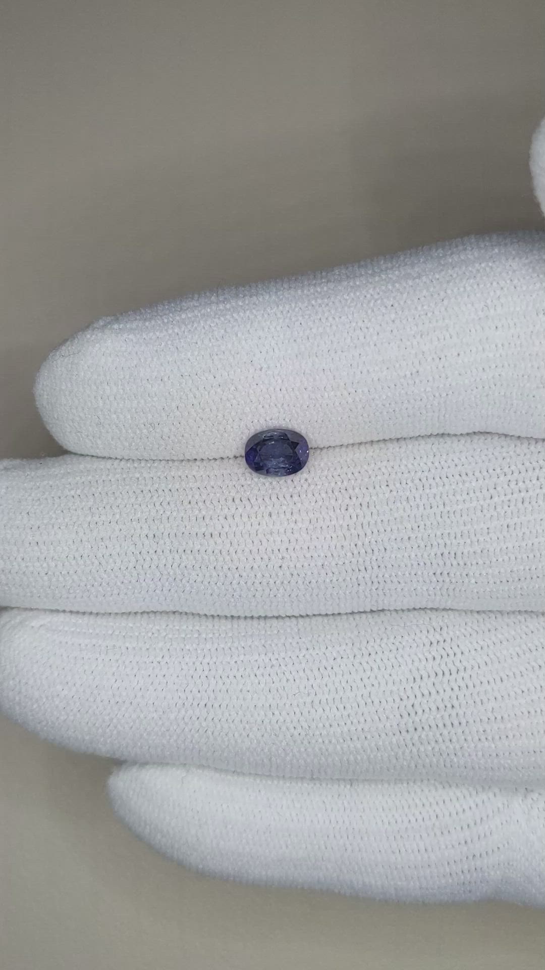 1.02 Ct. Blue Sapphire from Ceylon (Sri Lanka) Size Video