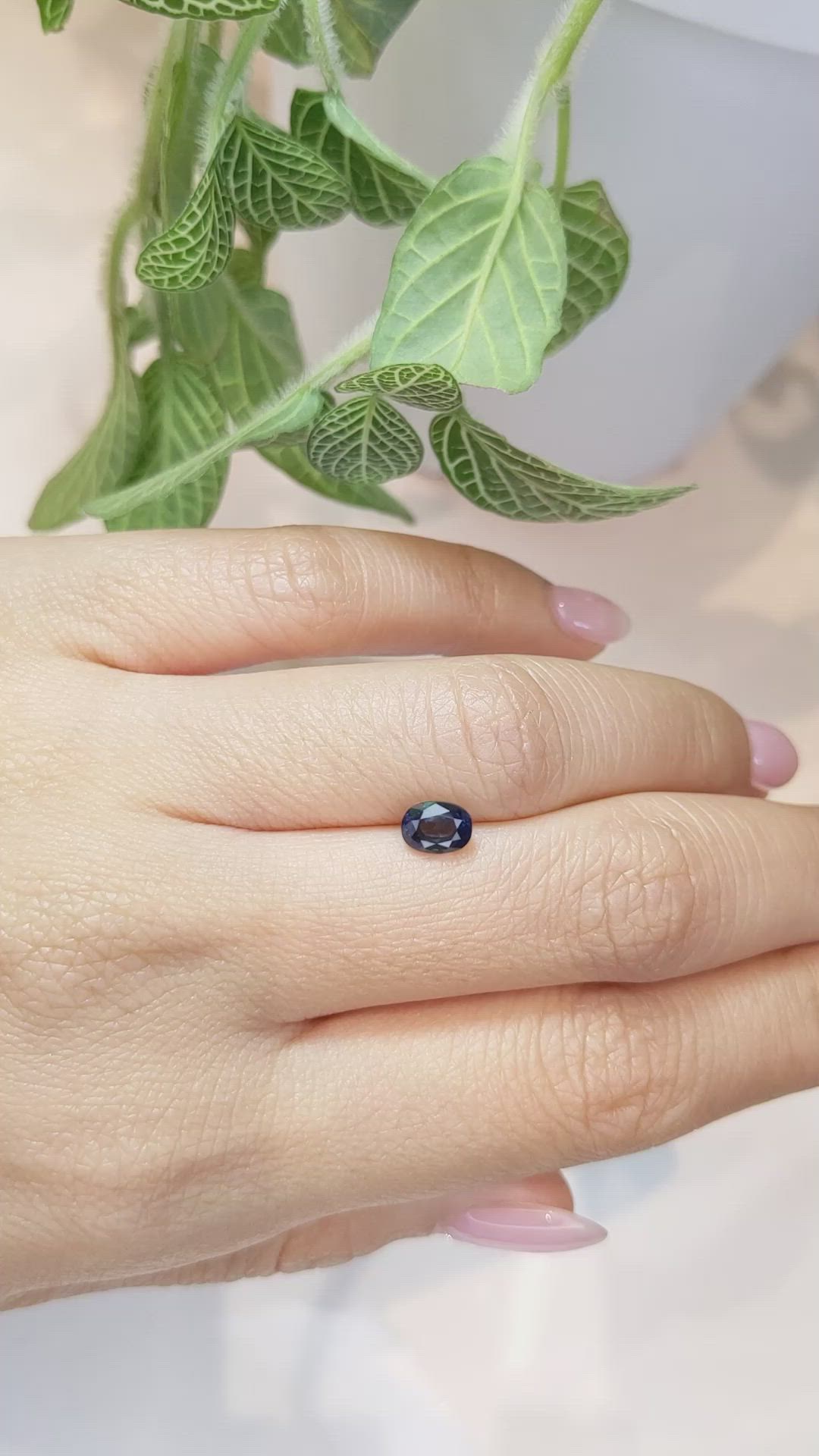 1.02 Ct. Blue Sapphire from Ceylon (Sri Lanka) Size Video