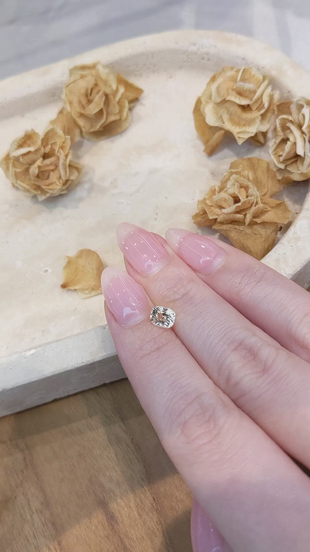 1.02 Ct. Peach Sapphire from Ceylon (Sri Lanka) Size Video